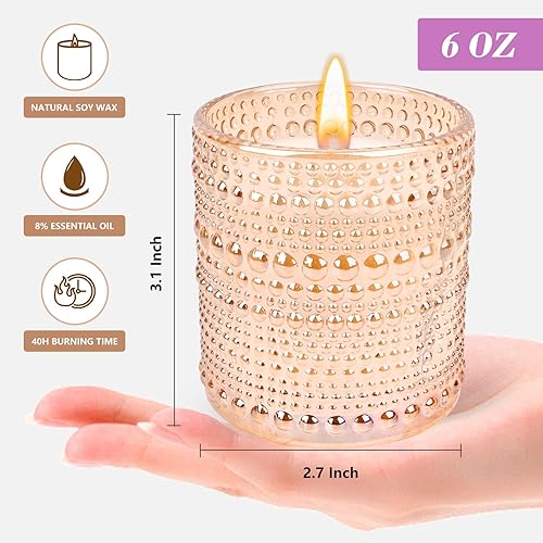 Miniatura 3 de Vela de rosa de sándalo, velas para el hogar, velas de lujo en tarro para mujer, vela perfumada de rosa, velas de regalo para mujeres, cera de soja