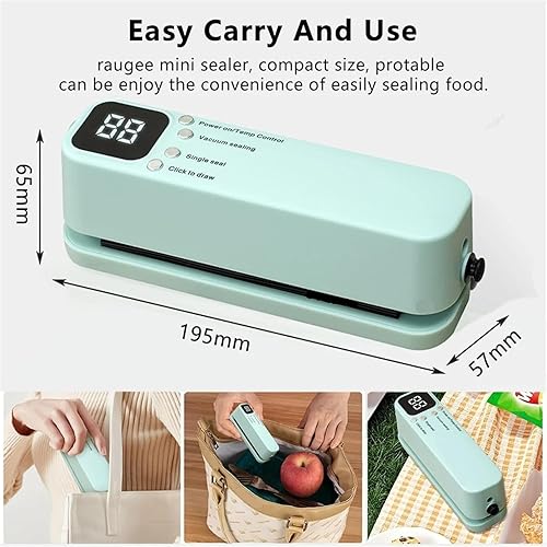 Miniatura 4 de Mini máquina selladora al vacío - Sellador de almacenamiento de alimentos recargable por USB para bolsas de plástico, solución de embalaje al vacío