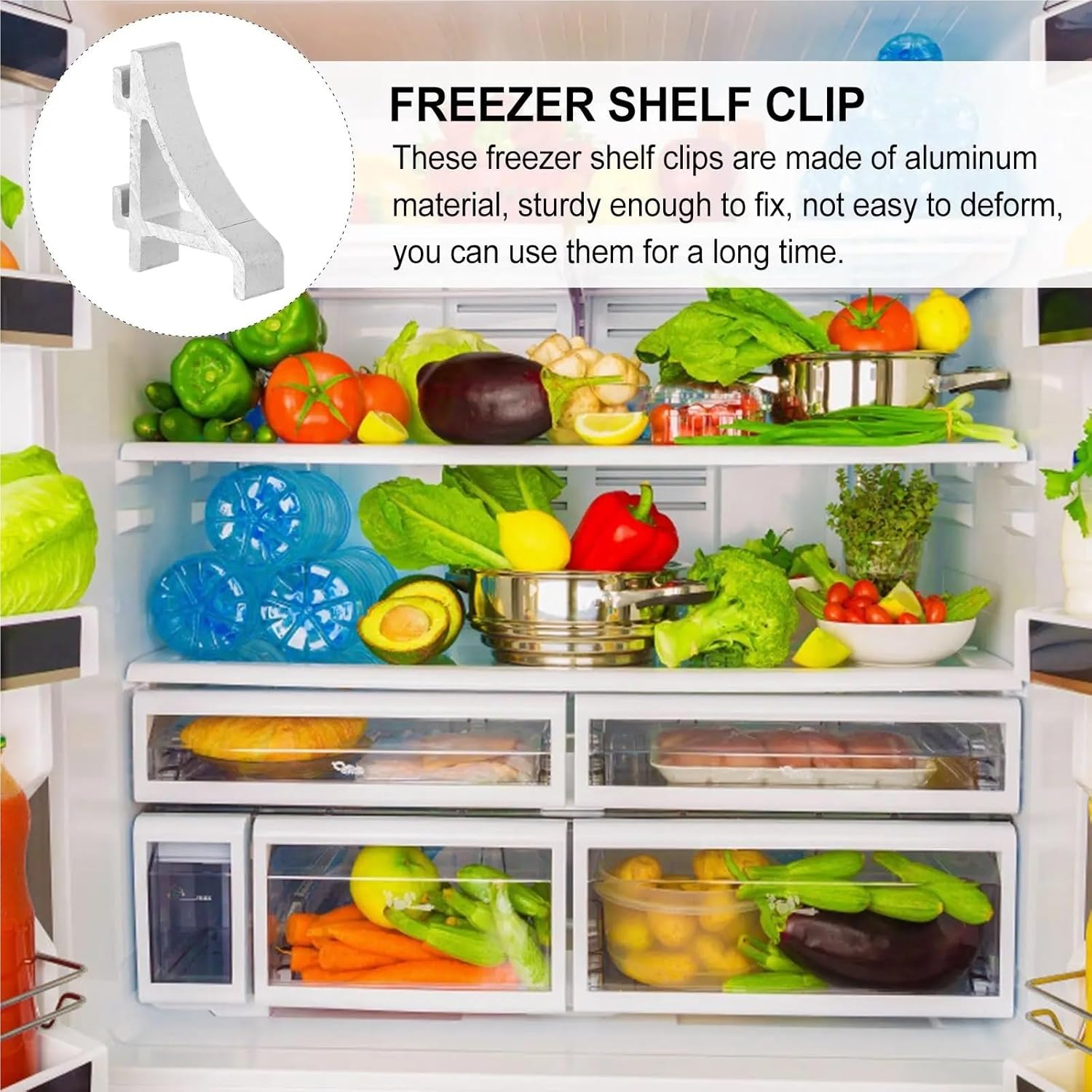 Freezer Shelf Clip 50pcs Refrigerator Shelf Clips Cooler Support Hooks Brace for Fridge Parts for Kitchen Refrigerator Shelves(1)