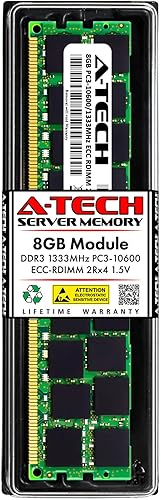 A-Tech 8GB RAM for Supermicro Super X8DTN+-F-LR, X9DAX-iF-HFT, X9DRD-7LN4F-SSG, X9DRFF-7+, X9DRFF-iG+, X9DRL-7F, X9DRT-F DDR3 1333MHz PC3-10600 ECC