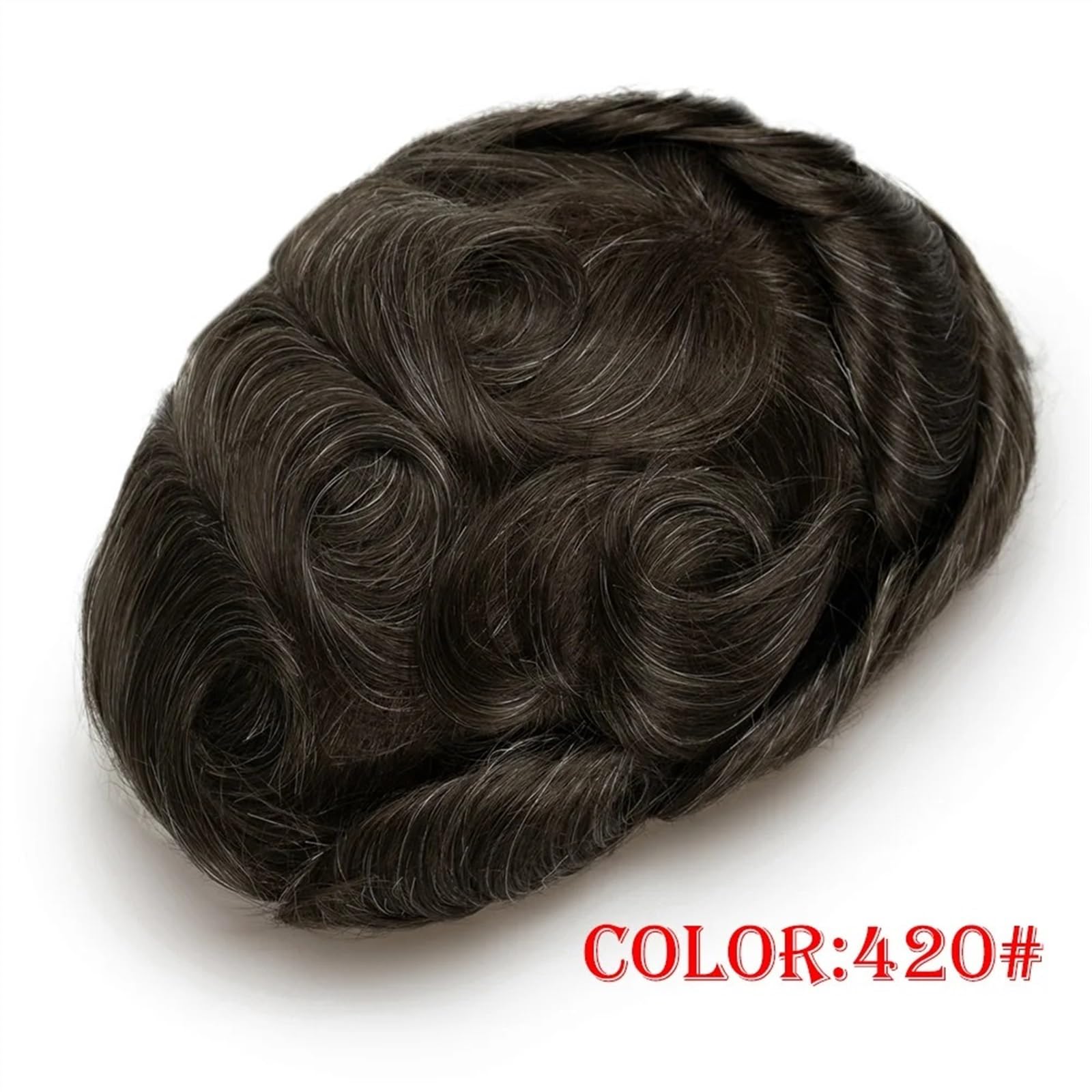 Tube dla mężczyzn peruka dla mężczyzn cienka skóra z pętlą w kształcie litery V peruka dla mężczyzn naturalne włosy Remy 0,03 mm szary ludzki włos system protezy włosów dla mężczyzn części