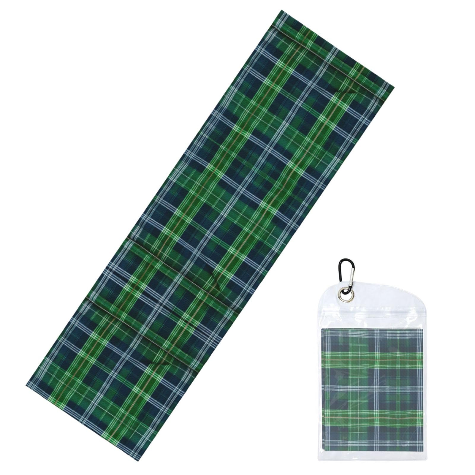 Gaxfjru Blue Scottish Tartan Cooling Towels for Neck and Face,Quick Dry Towel,Suitable for Sports,Gym,Yoga,Exercise,Running and Camping