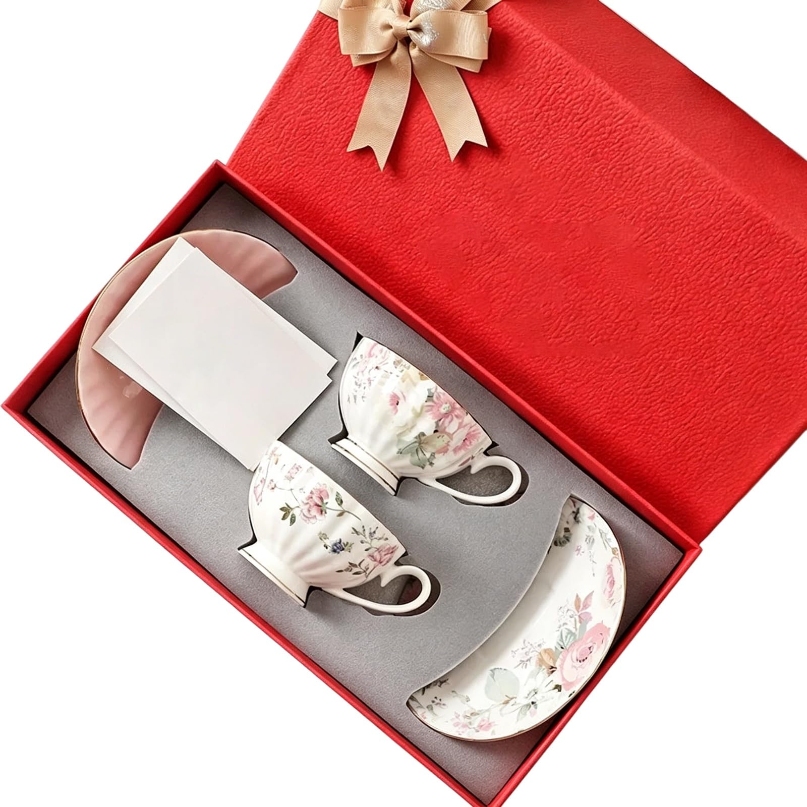 Zestaw 2 filiżanek do kawy, ceramiczna filiżanka do espresso ze spodkiem, kubki do kawy z uchwytem, ​​filiżanka do espresso, mleka, herbaty