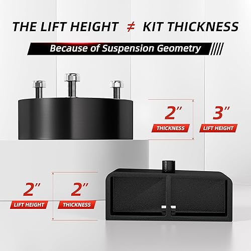 Miniatura 5 de Kit de elevación de nivelación para Chevy Silverado 1500 GMC Sierra 1500 2WD4WD, MIDOU AUTO Kit de elevación de nivelación completo delantero y