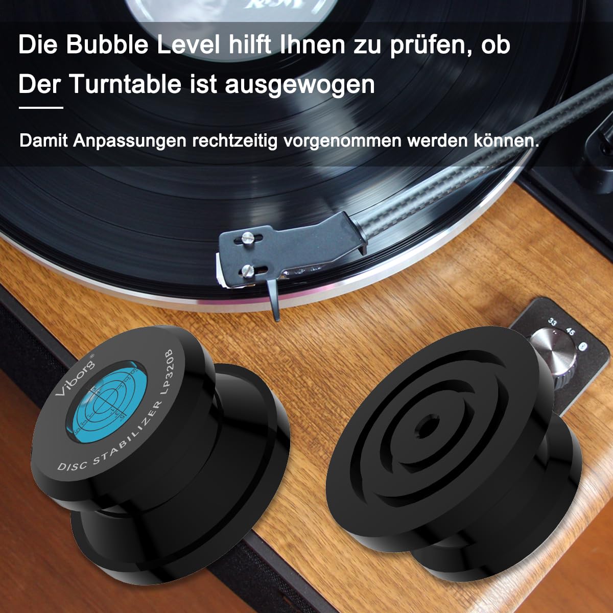 Plattengewicht Turntables Disc Stabilizer LP Vinyl Record Peso Clamp Negro