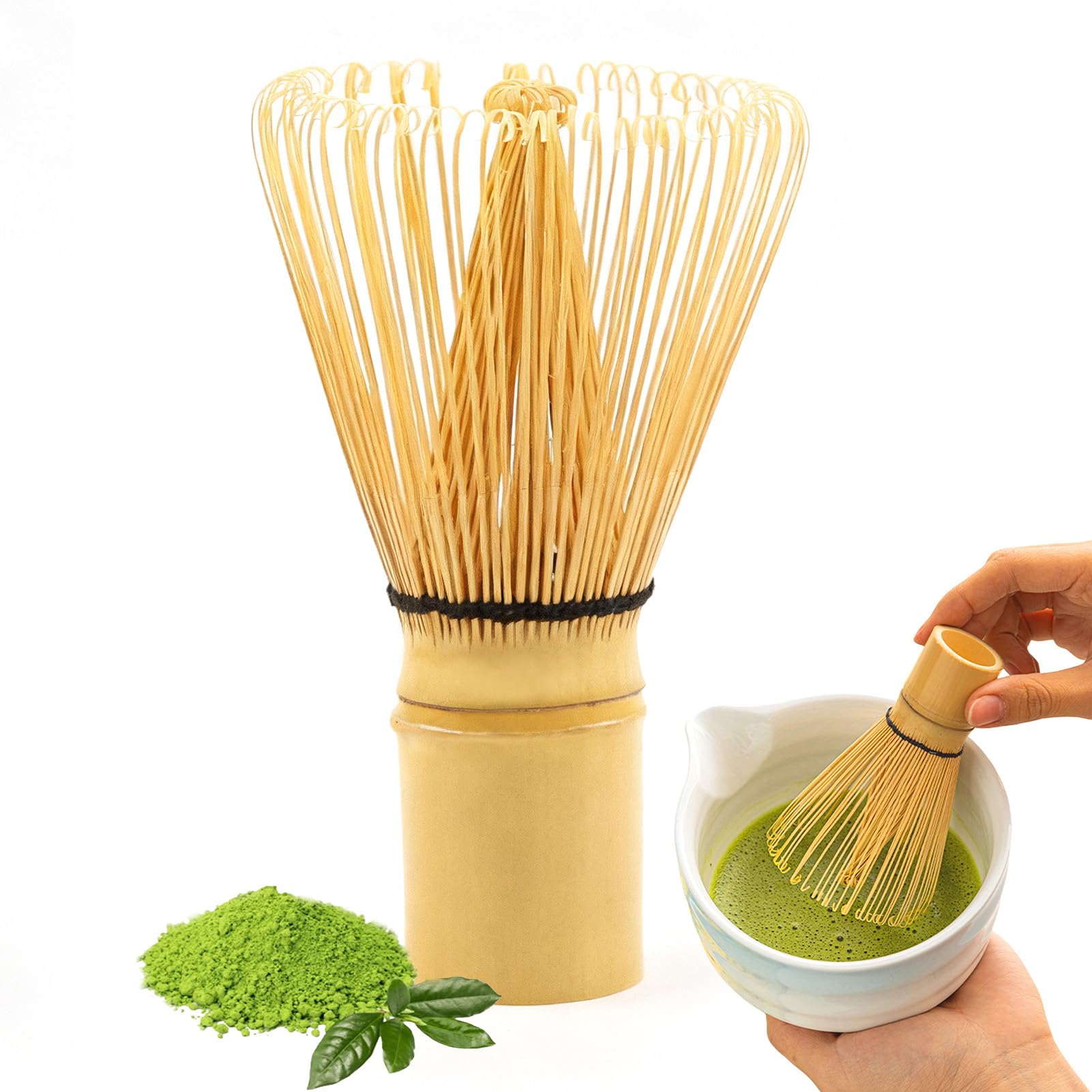Fouet a Matcha en Bambou Naturel 100 Dents