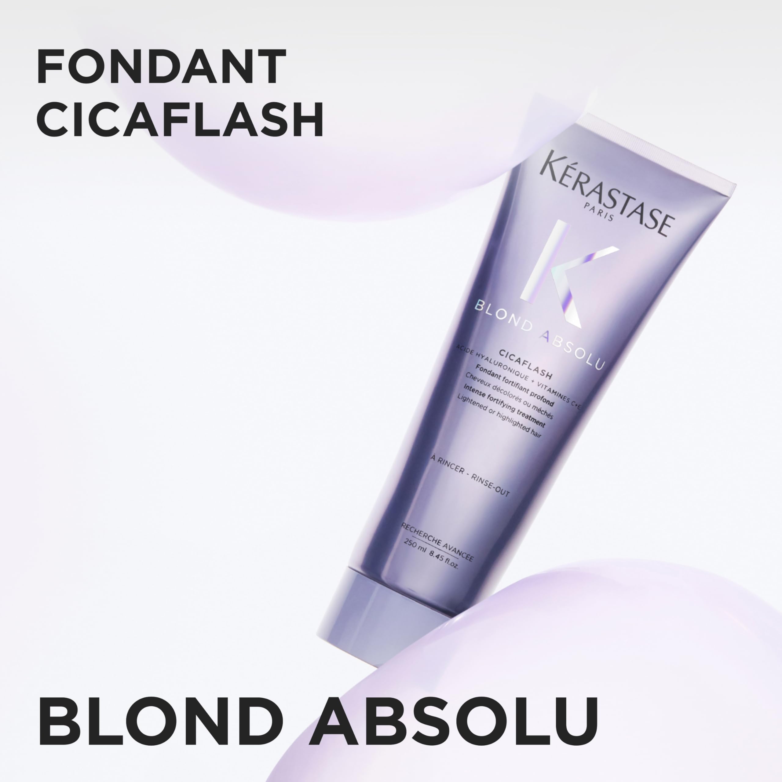 Kérastase Blond Absolu, Conditioner für trockenes und blondiertes oder gesträhntes Haar, Gegen Haarbruch und Spliss, Mit Hyaluronsäure, Cicaflash Conditioner, 250 ml