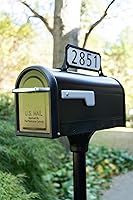 Vista 8 de Architectural Mailboxes 3460B Manhattan - Placa de dirección pequeña, color negro