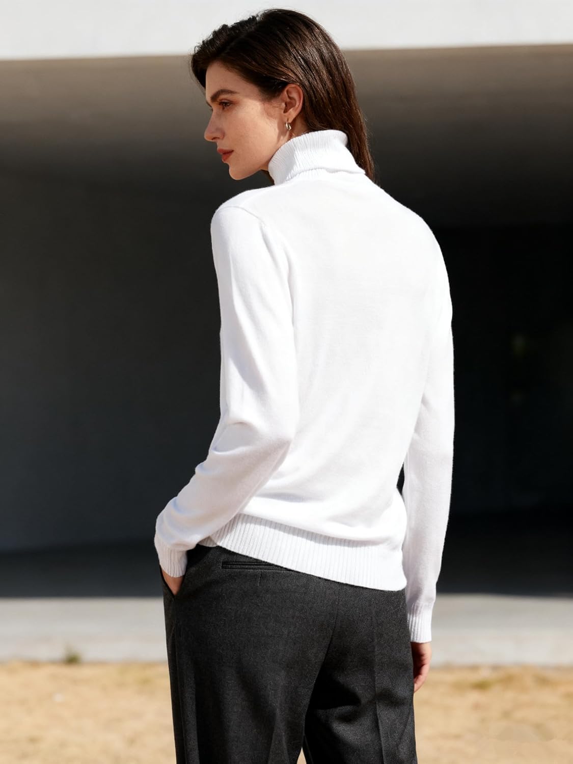 DAIMIDY Turtleneck Sweaters for Women Long Sleeve Knit Pullover Sweater Top Fall Winter Fashion Outfits - Image 6