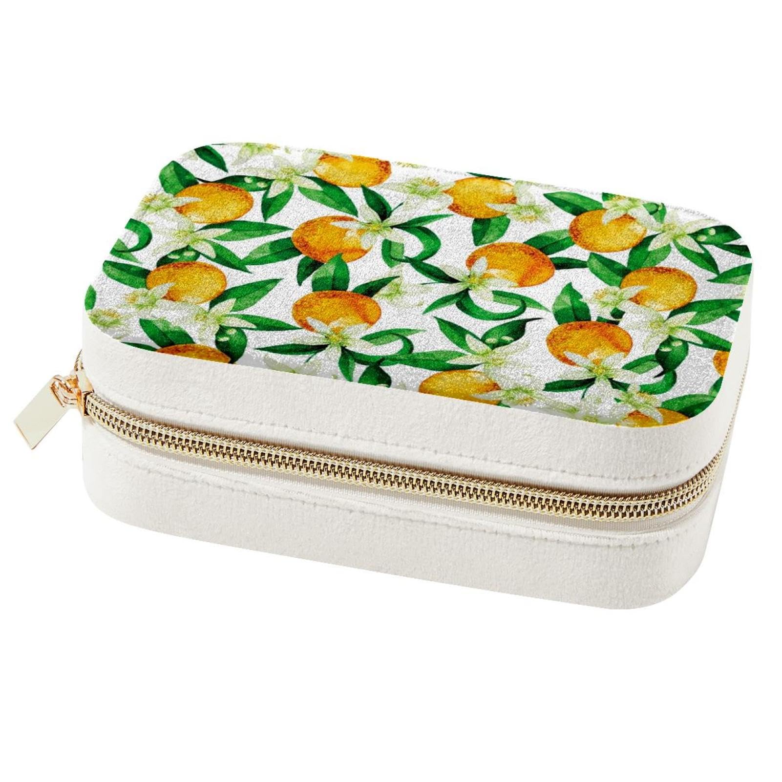 Boîte à bijoux portable orange le cadeau de demoiselle d'honneur parfait