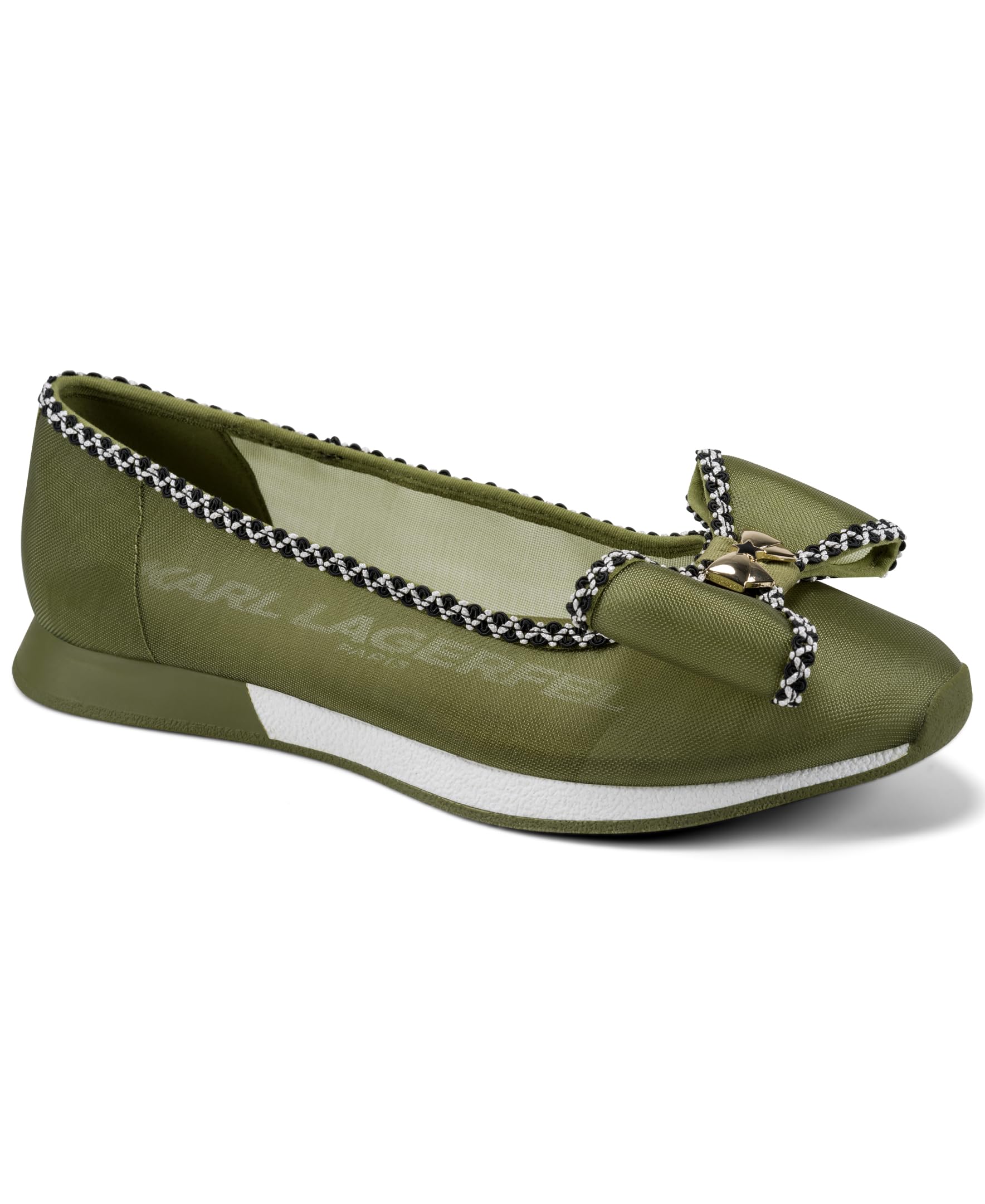 Karl Lagerfeld Women's Macklin Ballet Sneaker with Bow Detail