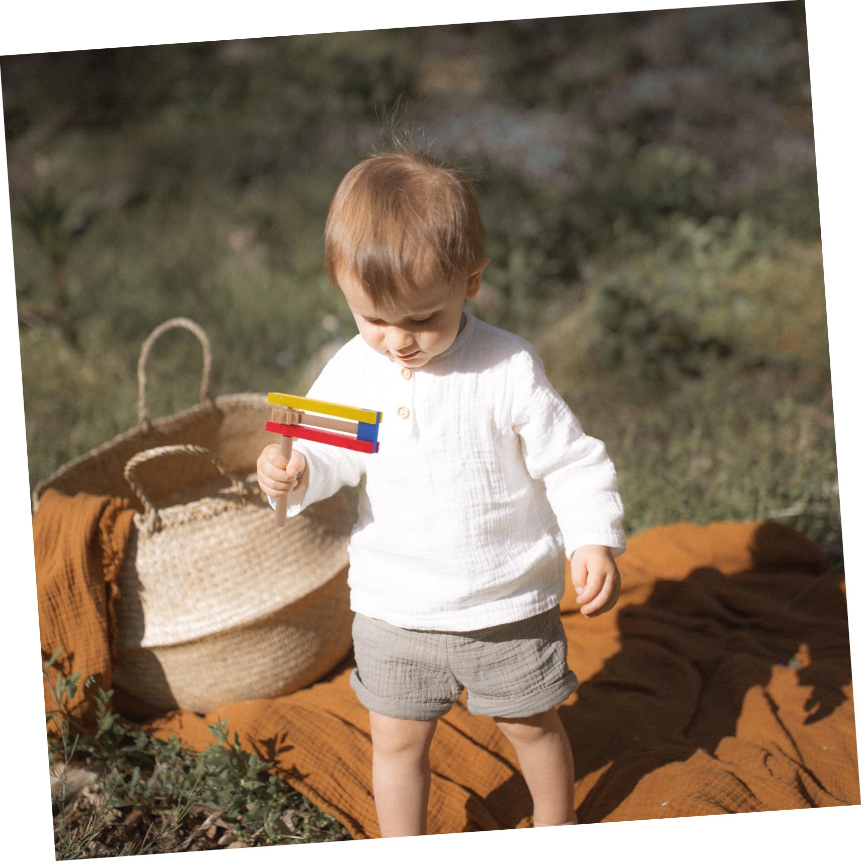 BESPORTBLE 4sets 2pcs Long Handle Wooden Castanet for Educational Percussion Instrument Easy to Control Material for Music Learning and Fun Activities 2pcs*4