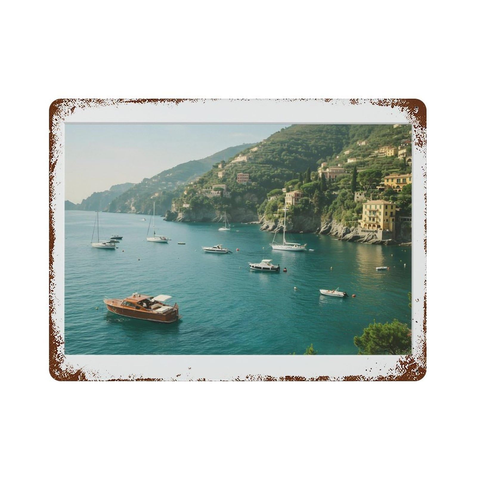 xiaoxiaoshen Yacht Photography S Wall Decor Art Metal Tin Poster Modern Home Decor Art Home Bar Shop Decorations Vintage Sign 30x40cm