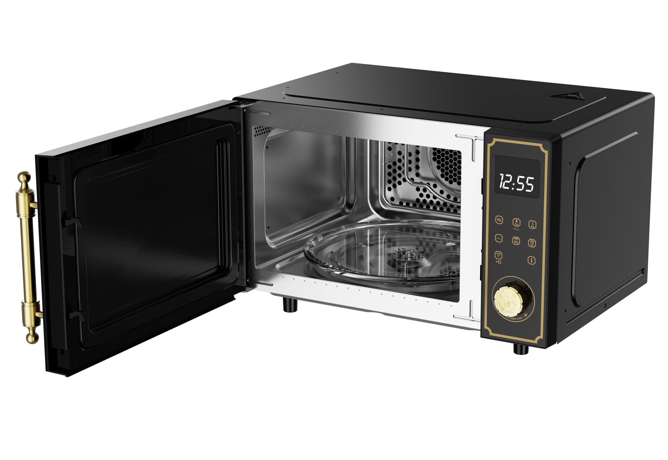 Kaiser Empire M 2530 Em Four à micro-ondes 25 l avec grille à air chaud 25 fonctions + grille-pain rétro T 4000 Em 6 niveaux de grillage, fonction décongélation, fonction réchauffement, grille