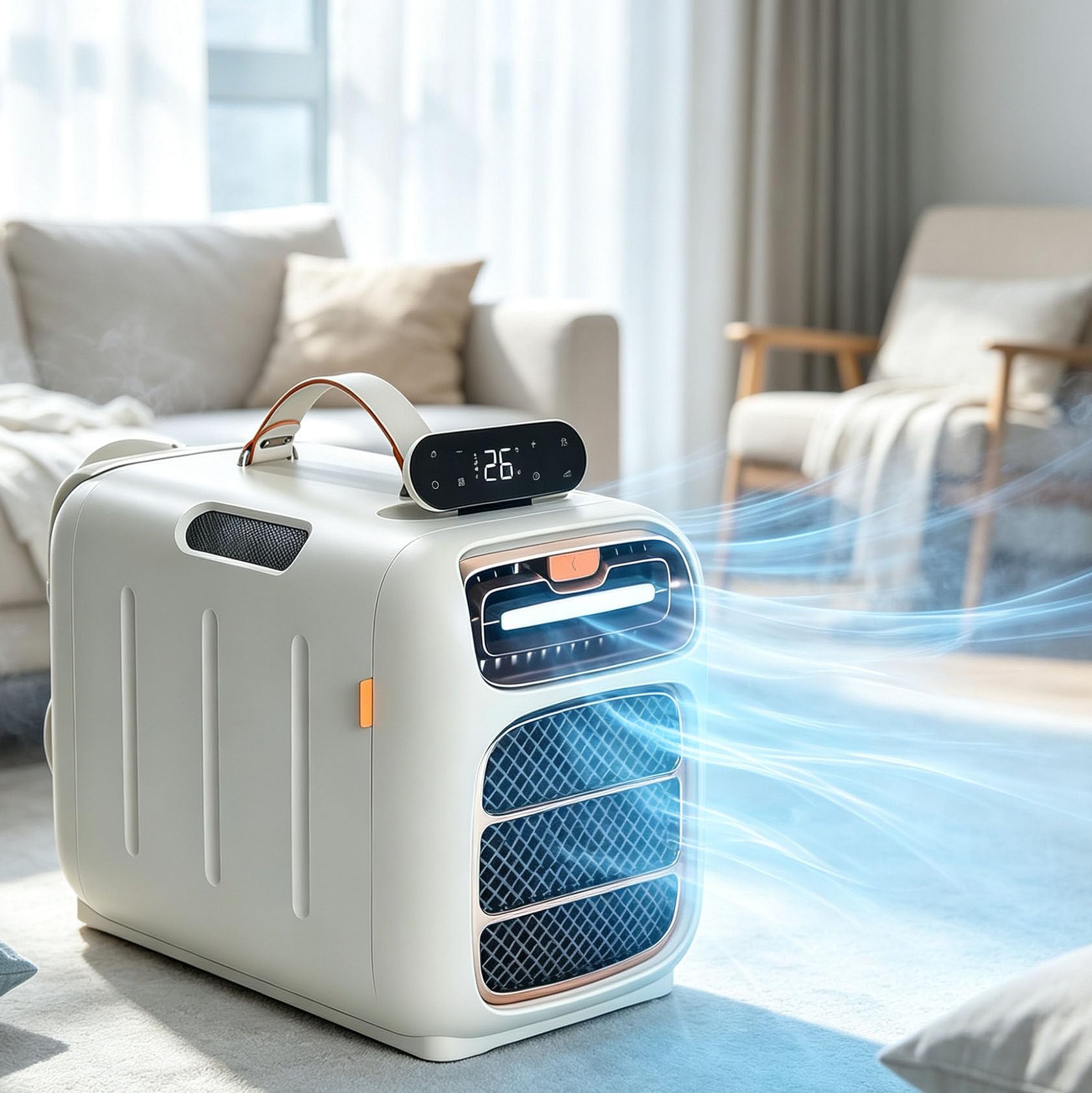 Zhixumm Multicolor 4700 Btu Outdoor Camping Mini Air Conditioning, Portable Air Conditioner