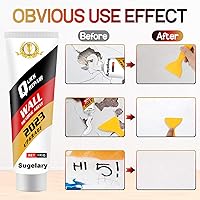 Vista 3 de Kit de reparación de parches de yeso con raspador, pasta de repetición de salpicaduras de pared, agente de reparación de pared, solución rápida