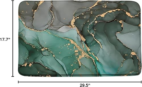 Miniatura 10 de Tapete de baño de mármol rosa Truquoise con textura abstracta y moderna, rayas doradas, de lujo, acuarela, geométrica, tinta artística, impresión