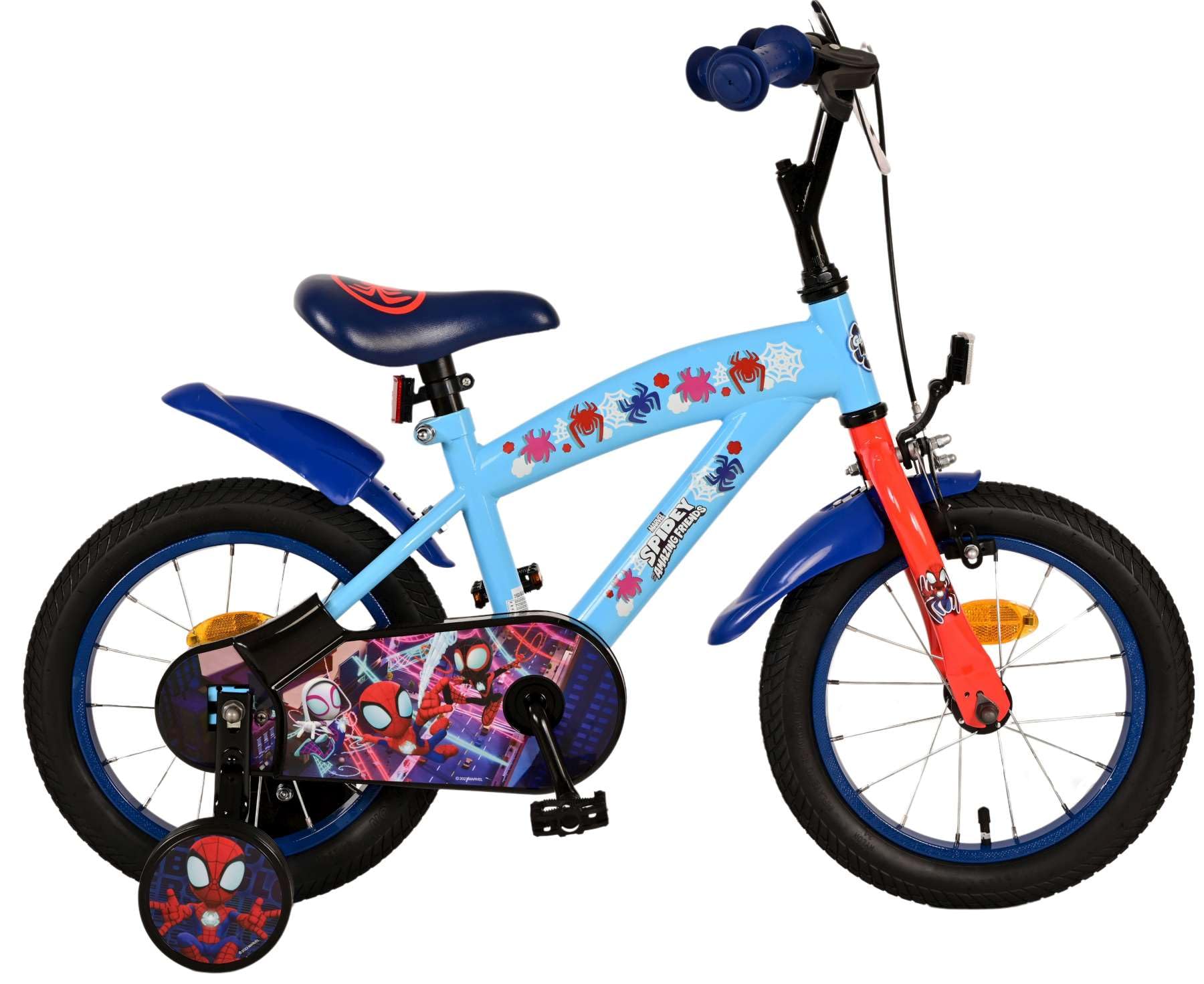 Volare Offiziell Lizenziertes Marvel Spidey 14-Zoll-Kinderfahrrad in Blau
