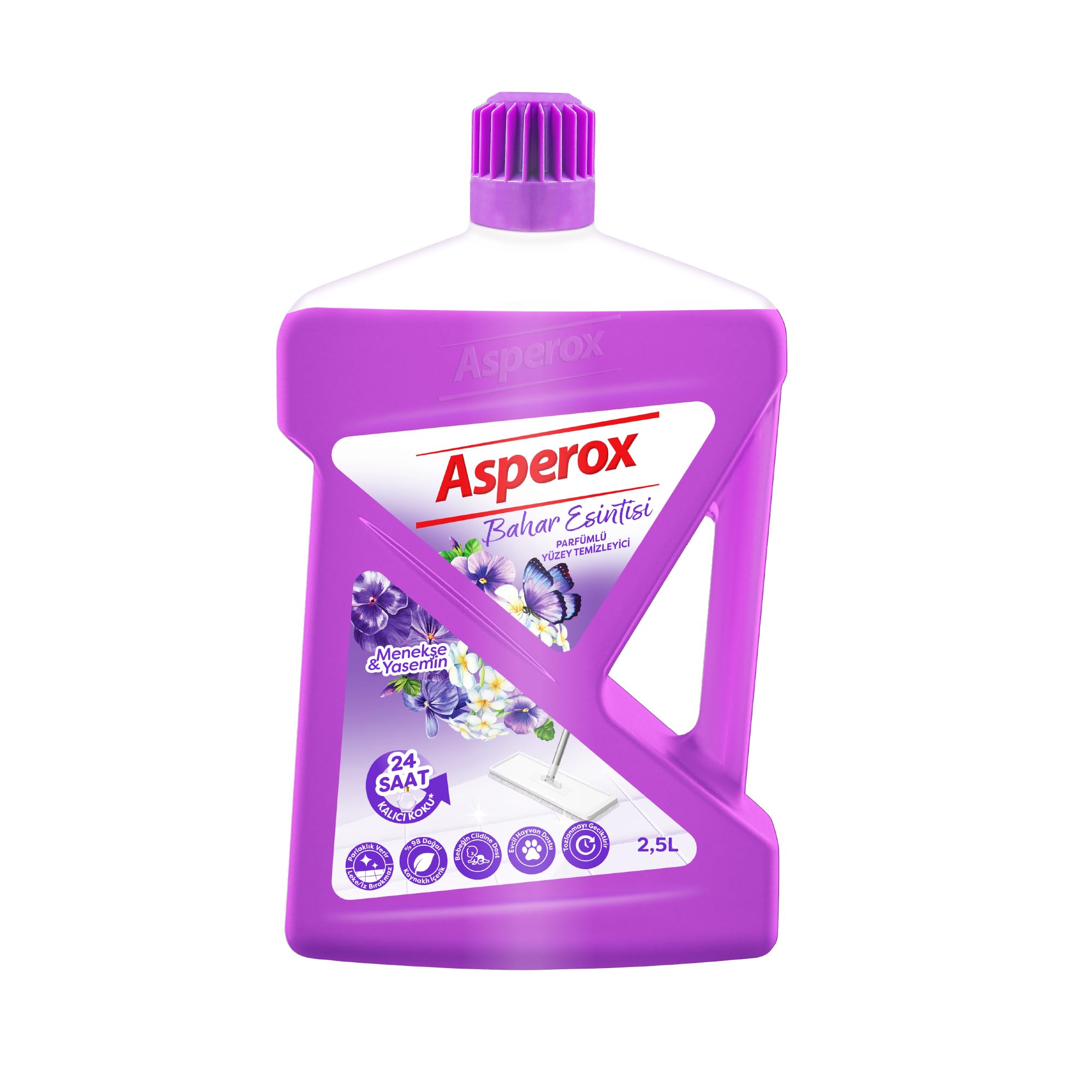 Asperox Bahar Esintisi Yüzey Temizleyici Menekşe & Yasemin 2500 ml (6 paketi)
