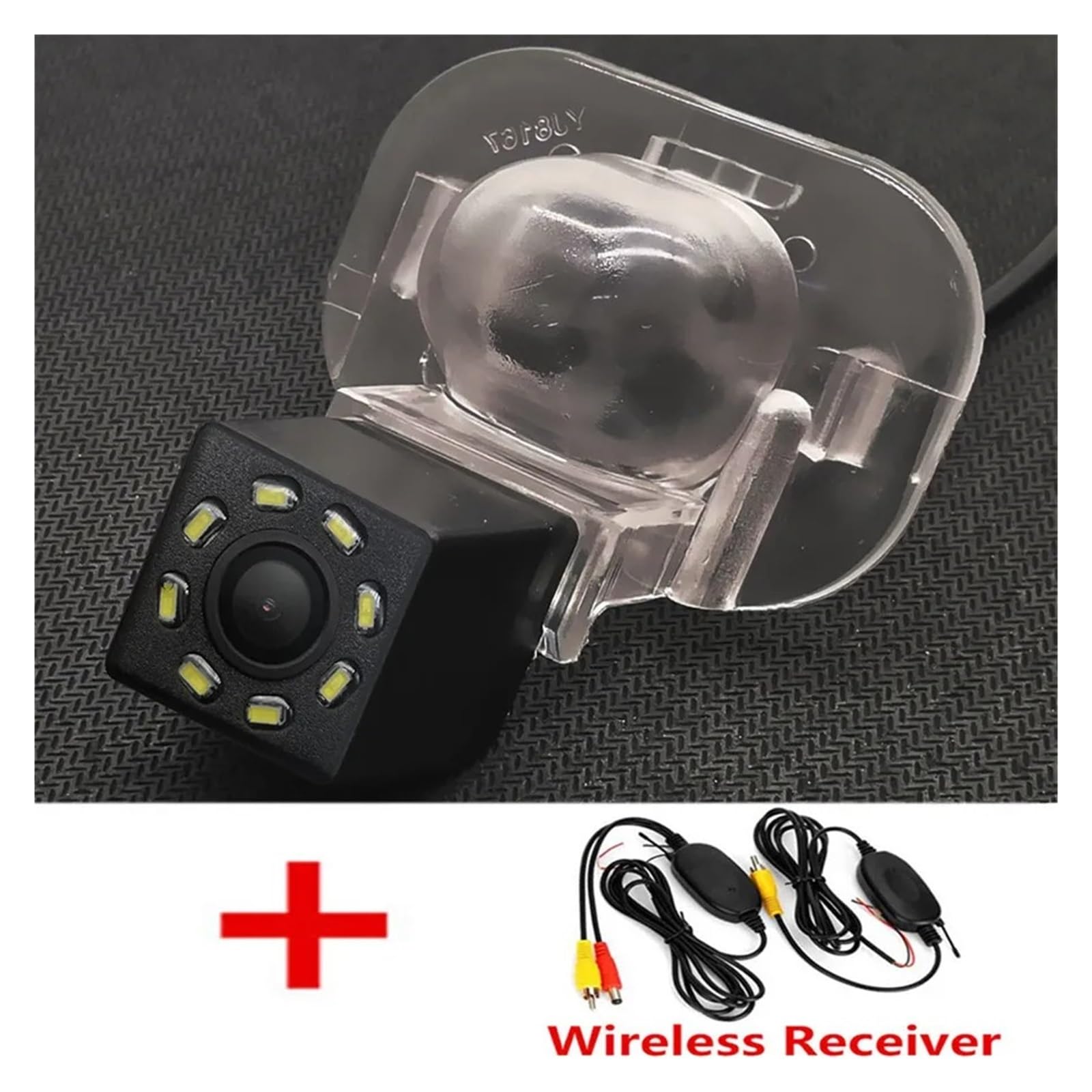 Zamiennik kamery cofania dla Kia For Forte dla Cerato dla Picanto AHD rybie oko 12 LED dynamiczna trajektoria samochodowa kamera cofania (CVBS 12LED bezprzewodowa, dynamiczna) (stała / CVBS 8LED