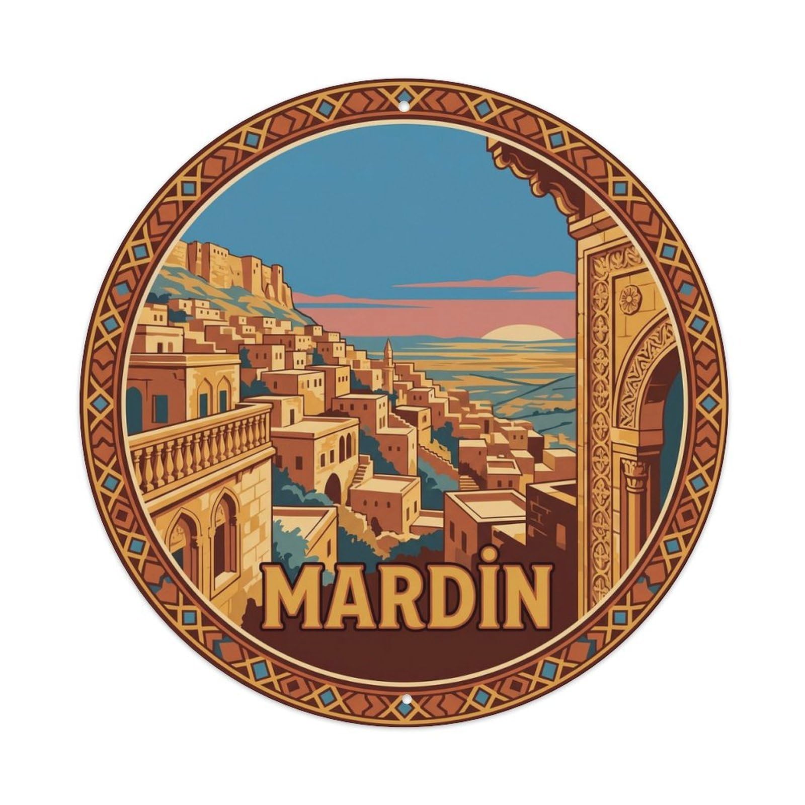 Turkey Mardin Stone City Bazaar Culture Istanbul Metal Tin Sign