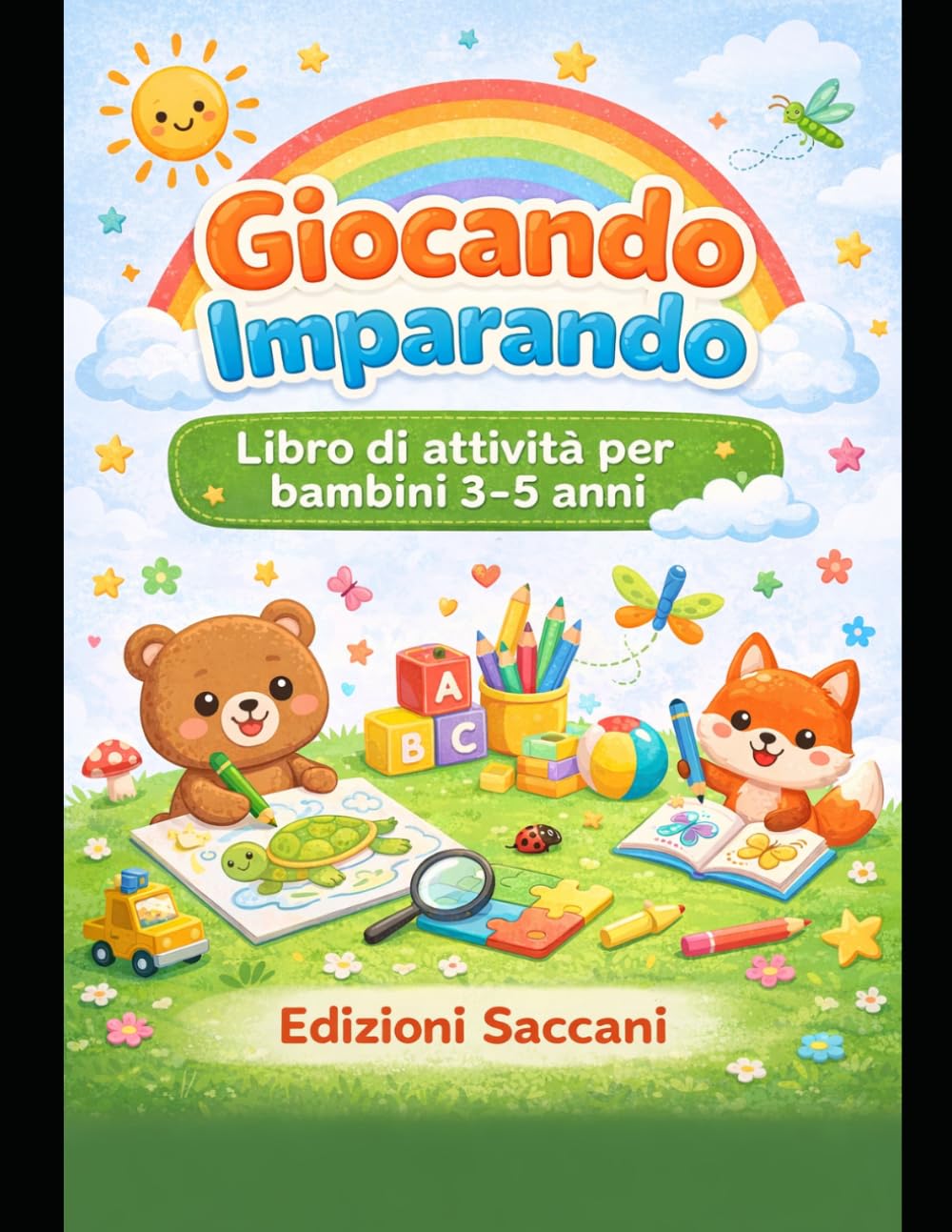 Giocando Imparando – Libro di Attività per Bambini 3-5 Anni: Giochi educativi, labirinti, unisci i puntini, colora e impara per sviluppare logica, creatività e coordinazione