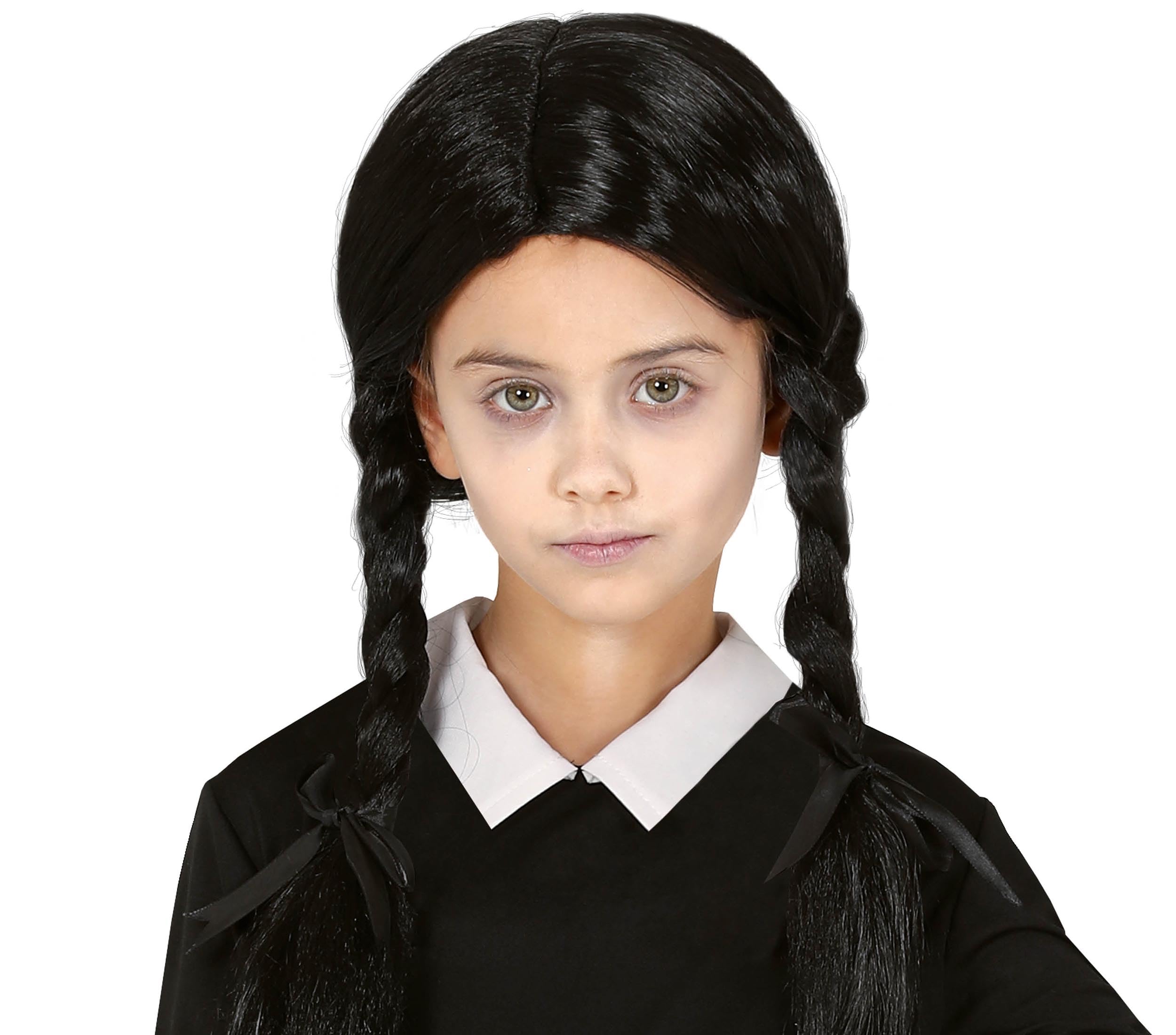 Rubies Wig With Pigtails For Girls Black