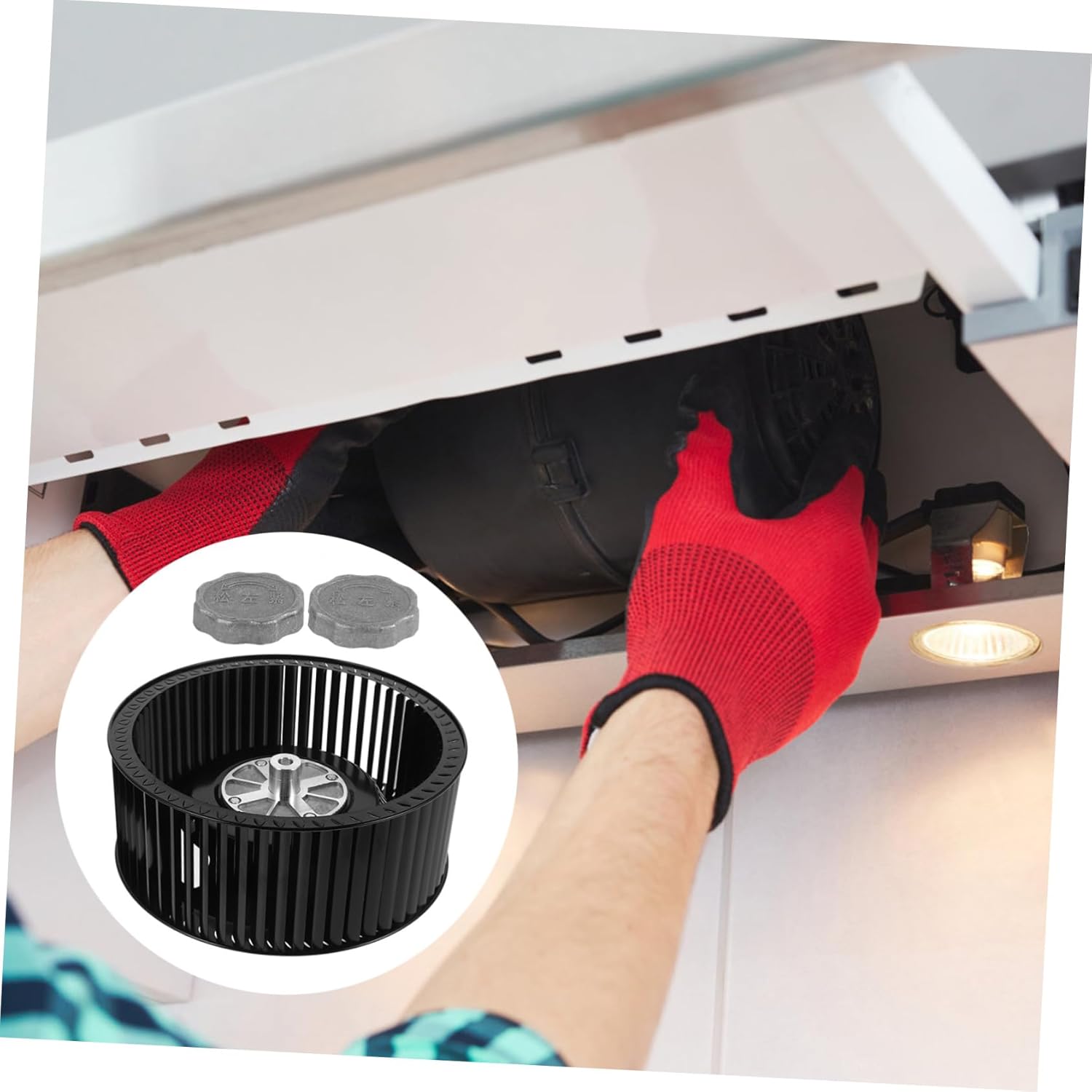 Gadpiparty 2pcs Range Hood Motor Parts Exhaust Fan Blower Wheel for Kitchen Vent Hood Replacement Wind Wheel for Easy Installation and Quiet Operation