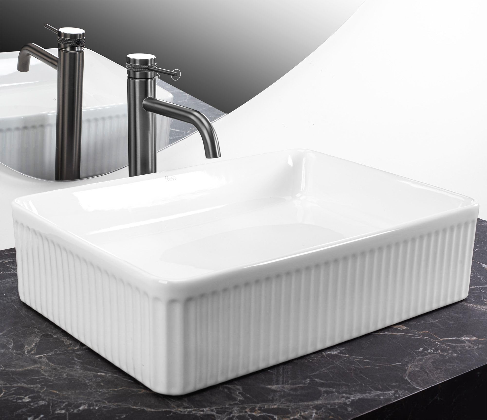 Lavabo Sobre Encimera Rea Fiorella Blanco