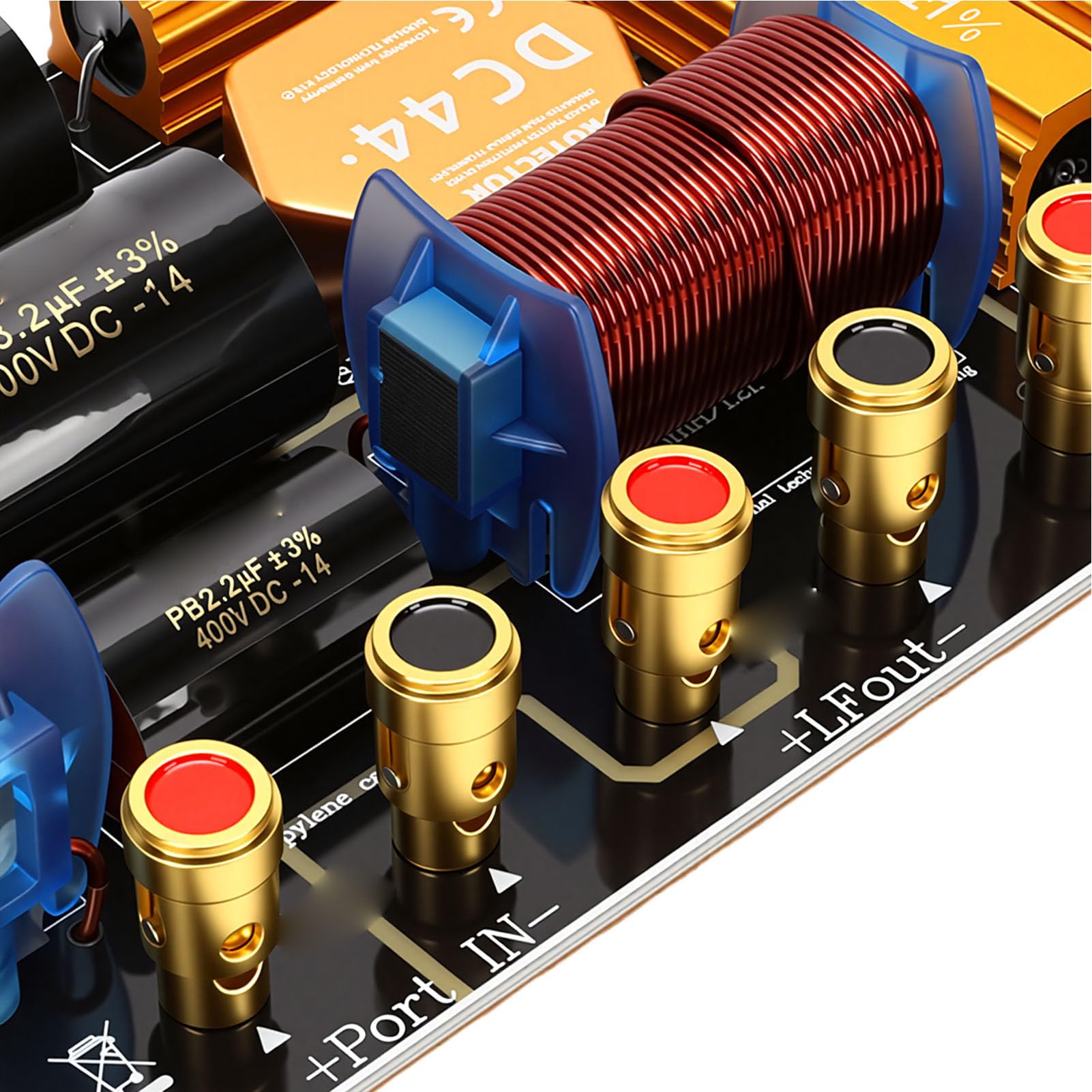 Crossover per Altoparlanti a Due Vie Ad Alta Potenza con Design Resistente Al Calore per Altoparlanti Doppi da 10-12 Pollici, Divisore di Frequenza da 550 W per Professionale, Ideale per i