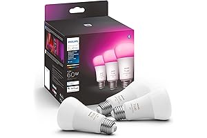 Philips Hue Smart Light Bulb 3-Pack: Customize Your Space with Color and Ambiance