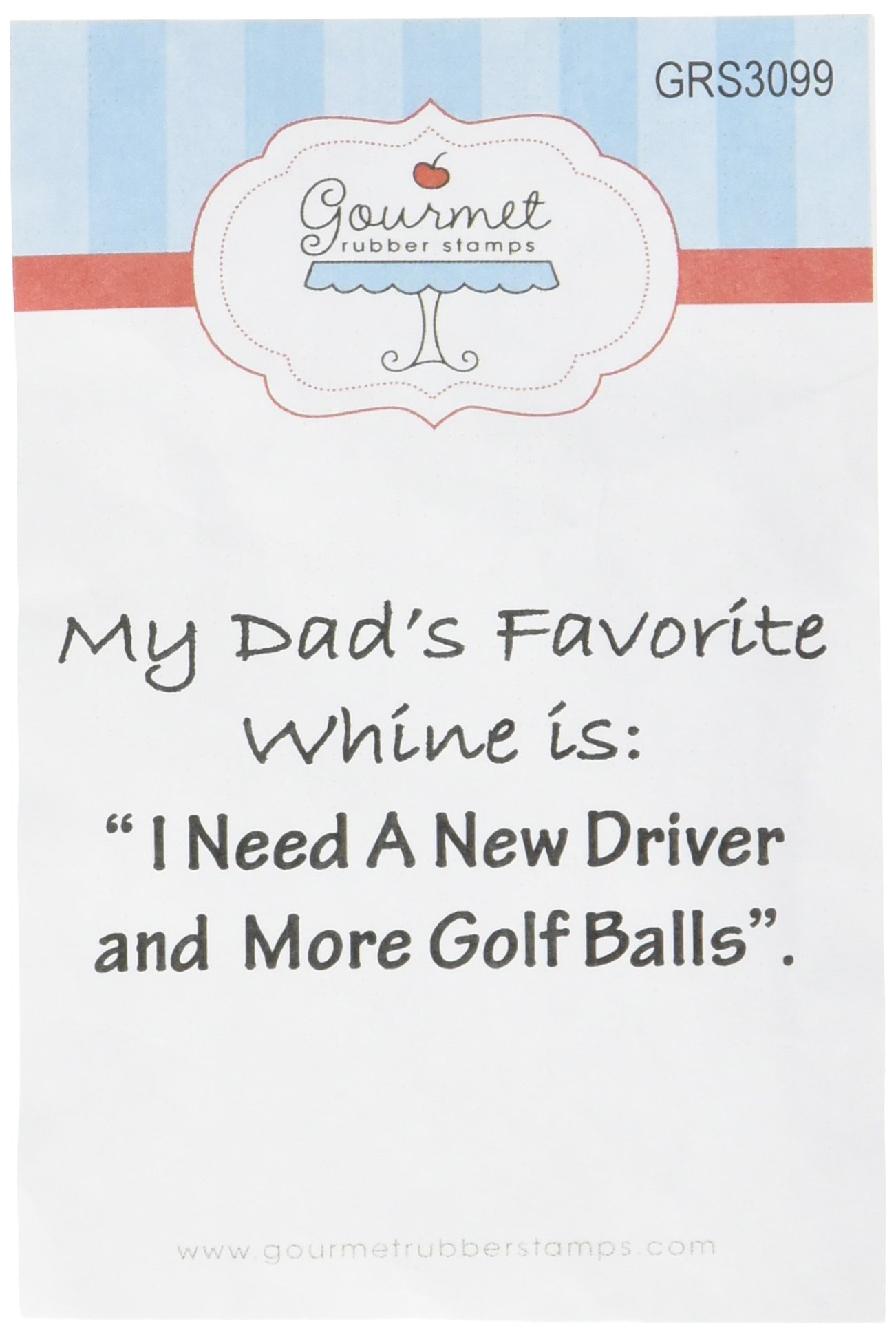 Gourmet Rubber Stamps My Dad's Favorite Whine is Cling Stamps, 2.75 x 4.75