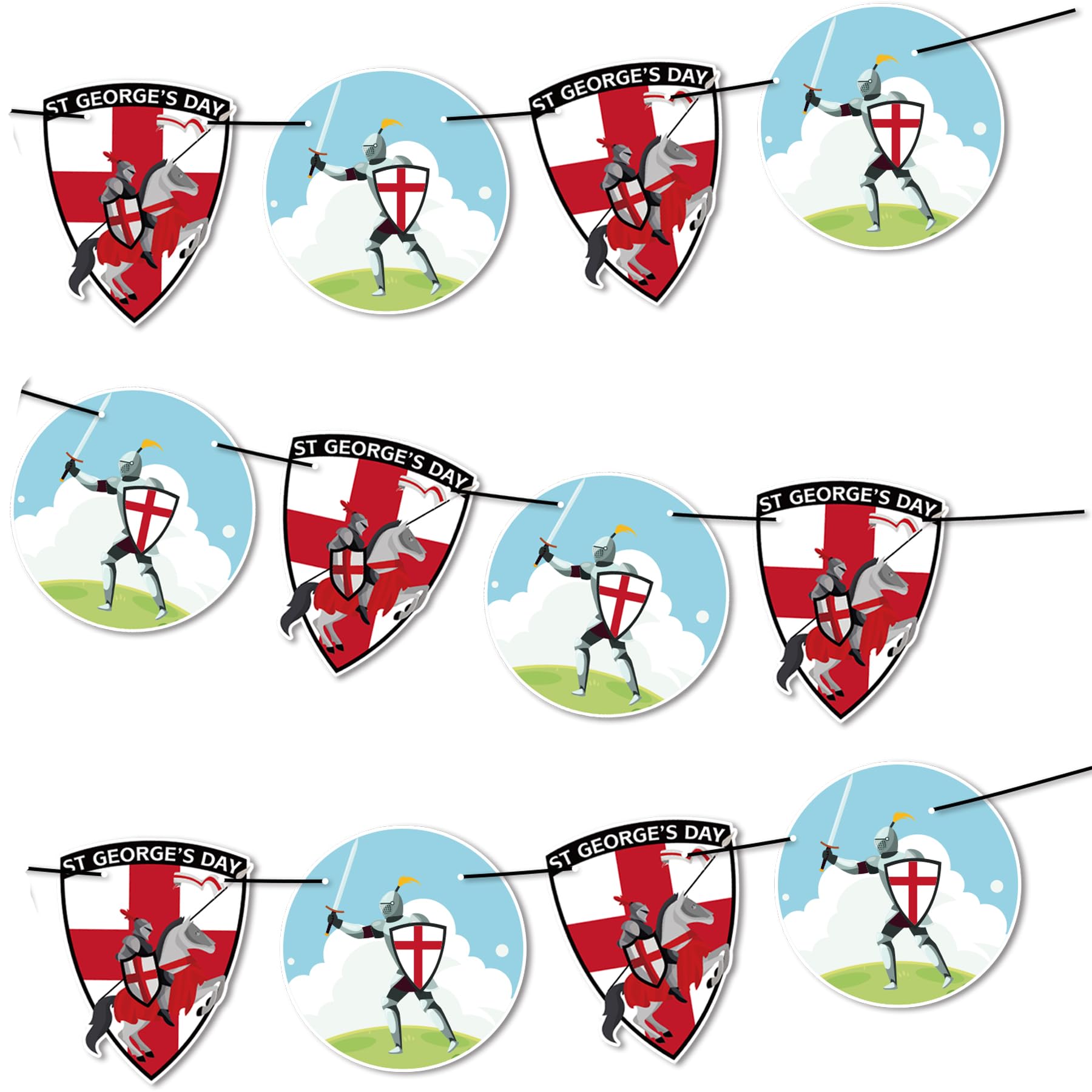 St George's Day Bunting Party Decorations Happy St. George's Day Banner for England National Day Patriotic Themed Party Decor