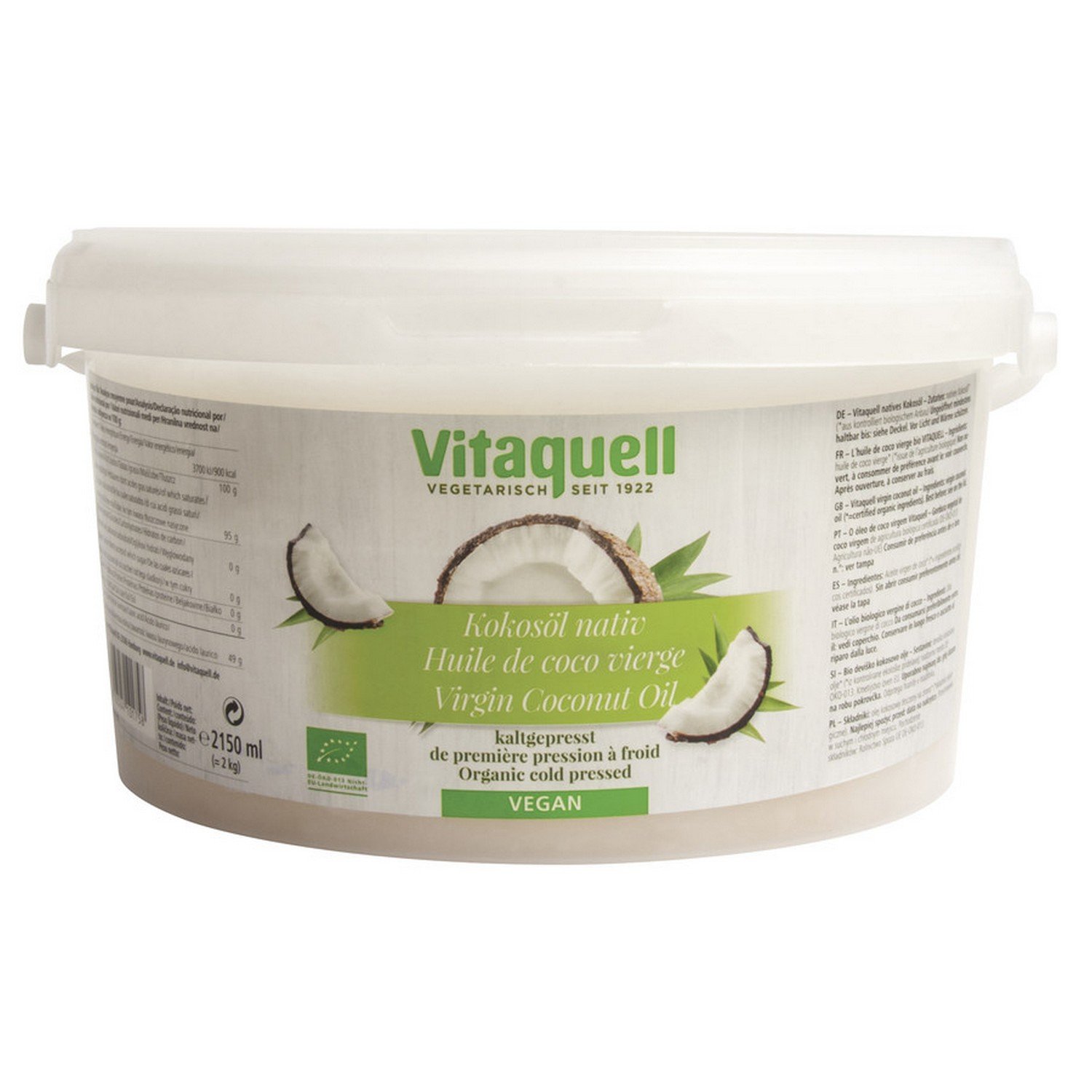 Vitaquell natives Bio Kokosöl, 2 kg