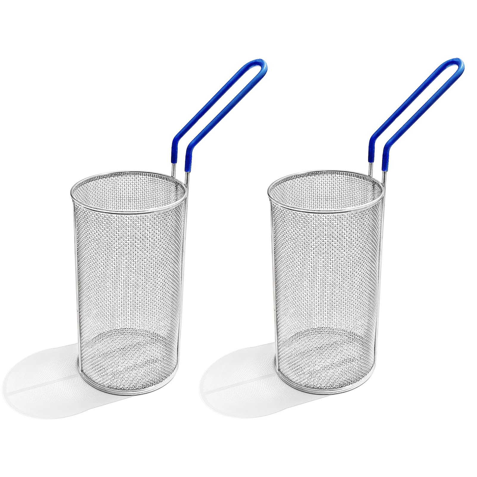 SUNRISEKitchen Supply Stainless Steel Pasta Boil Basket (2, 5" D x 9" H)