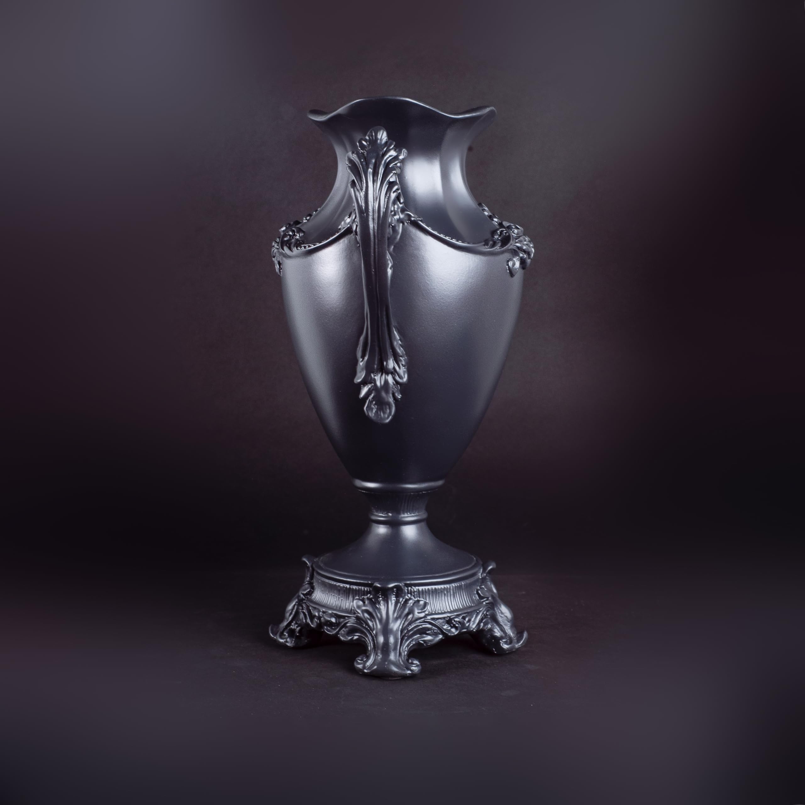 Gothic Victorian Flower Vase & Lace Doily – Black 14