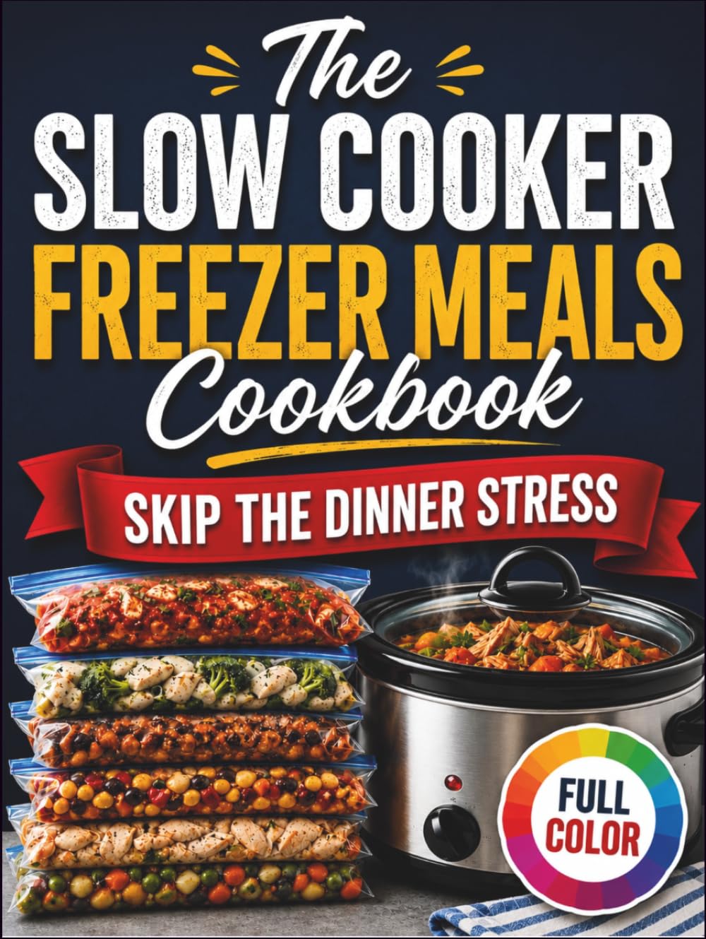 The Slow Cooker Freezer Meals Cookbook: Skip the Dinner Stress with Easy Make-Ahead Recipes for Busy Weeknights | Prep Once, Enjoy Homemade Meals for Weeks