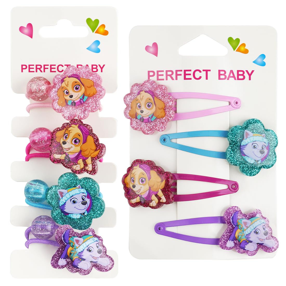 Accesorios Pelo Infantiles, 8 Piezas Horquillas Pelo Niña Gomas Niña, Dibujos Animales Set de Pinza de Pelo de Bebé Niña, Multicolor Linda Horquilla Accesorios Pelo Regalo Juguete para Niñas