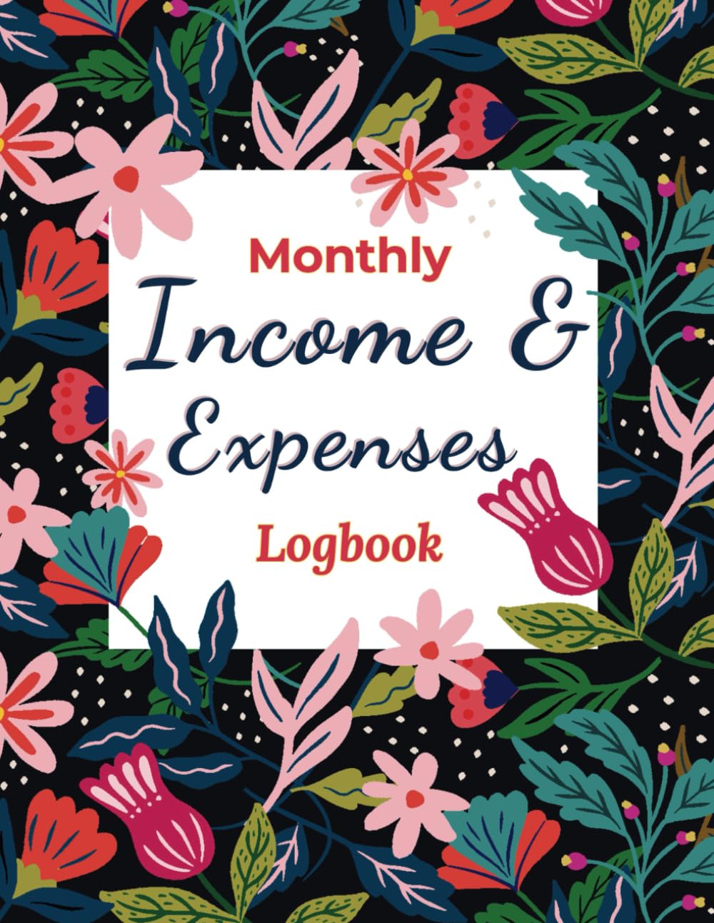 Monthly Income and Expenses Log Book 10 Years