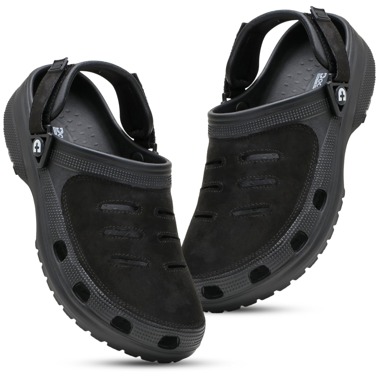 DOCTOR HEALTH SUPER SOFT Men's Black Clogs Sandals - Image 1