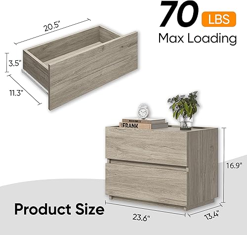 Miniatura 10 de furtble Cómoda apilable de 2 cajones, cubo de almacenamiento multiusos para dormitorio, armario de almacenamiento para entrada, sofá de mesita de