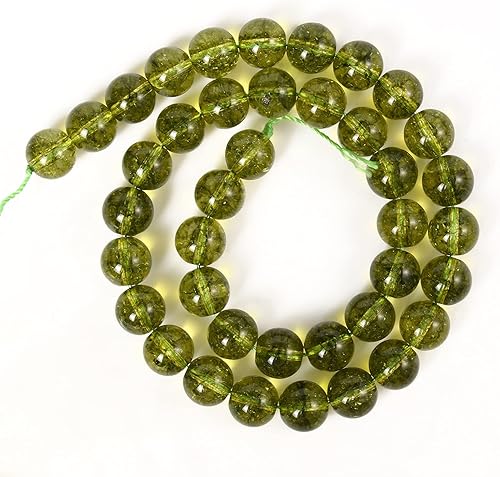 Miniatura 7 de 35 cuentas de piedra natural de 2564 pulgadas (10 mm) con cuentas de peridoto que son piedras para sanación de la energía. Piedras preciosas para