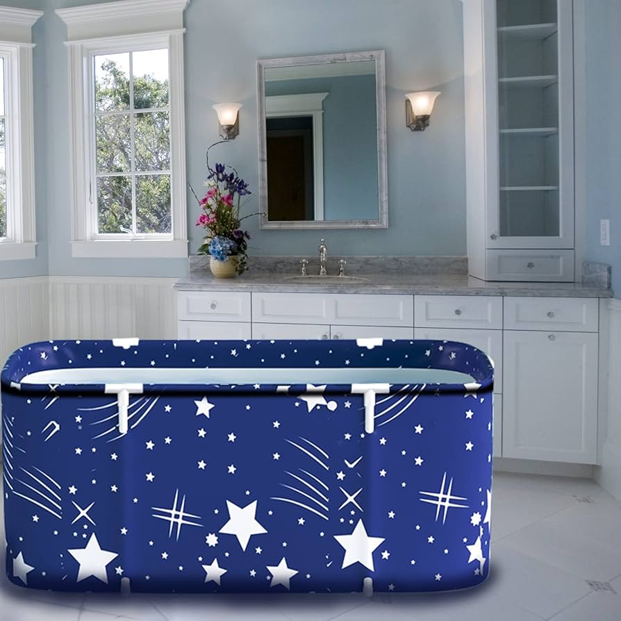 Portable Bathtub Adult,Folding Bathtub 138X62X52cm Large Thicken Free