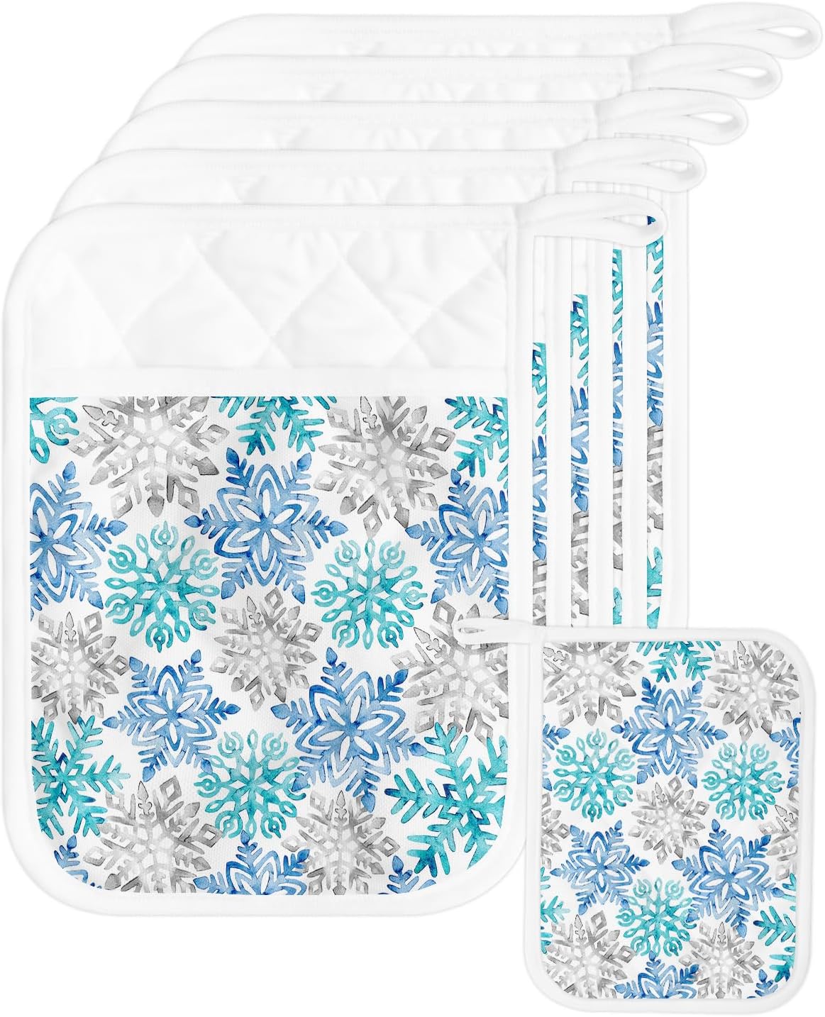 Christmas Pot Holders with Pocket for Kitchen, Heat