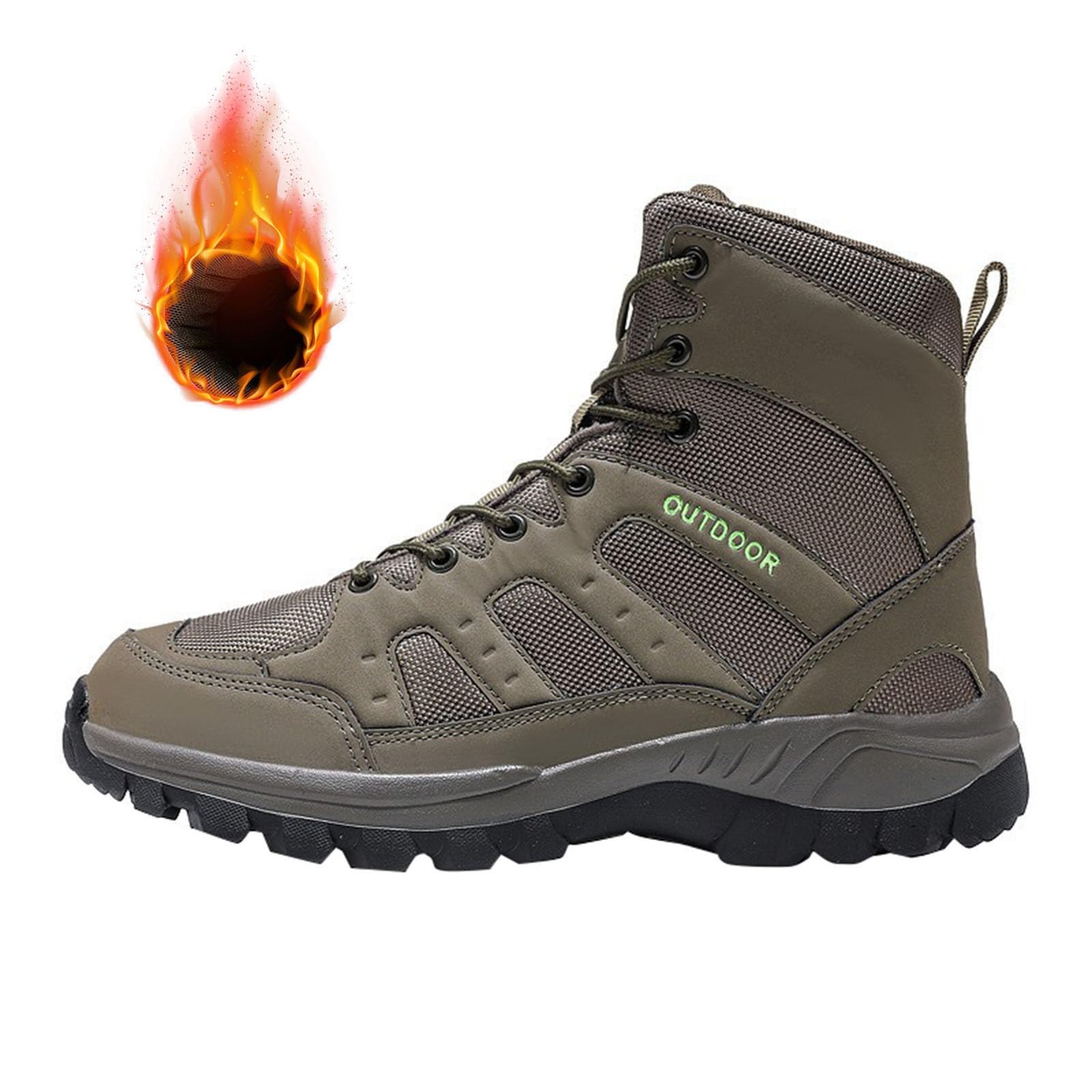 Generisch Tactical Stiefel Herren Warm, Taktischer Einsatzstiefel Herren Outdoor, Kampfstiefel Atmungsaktiv Wanderstiefel rutschfeste Militärstiefel Mit Dicke Sohle Für Männer