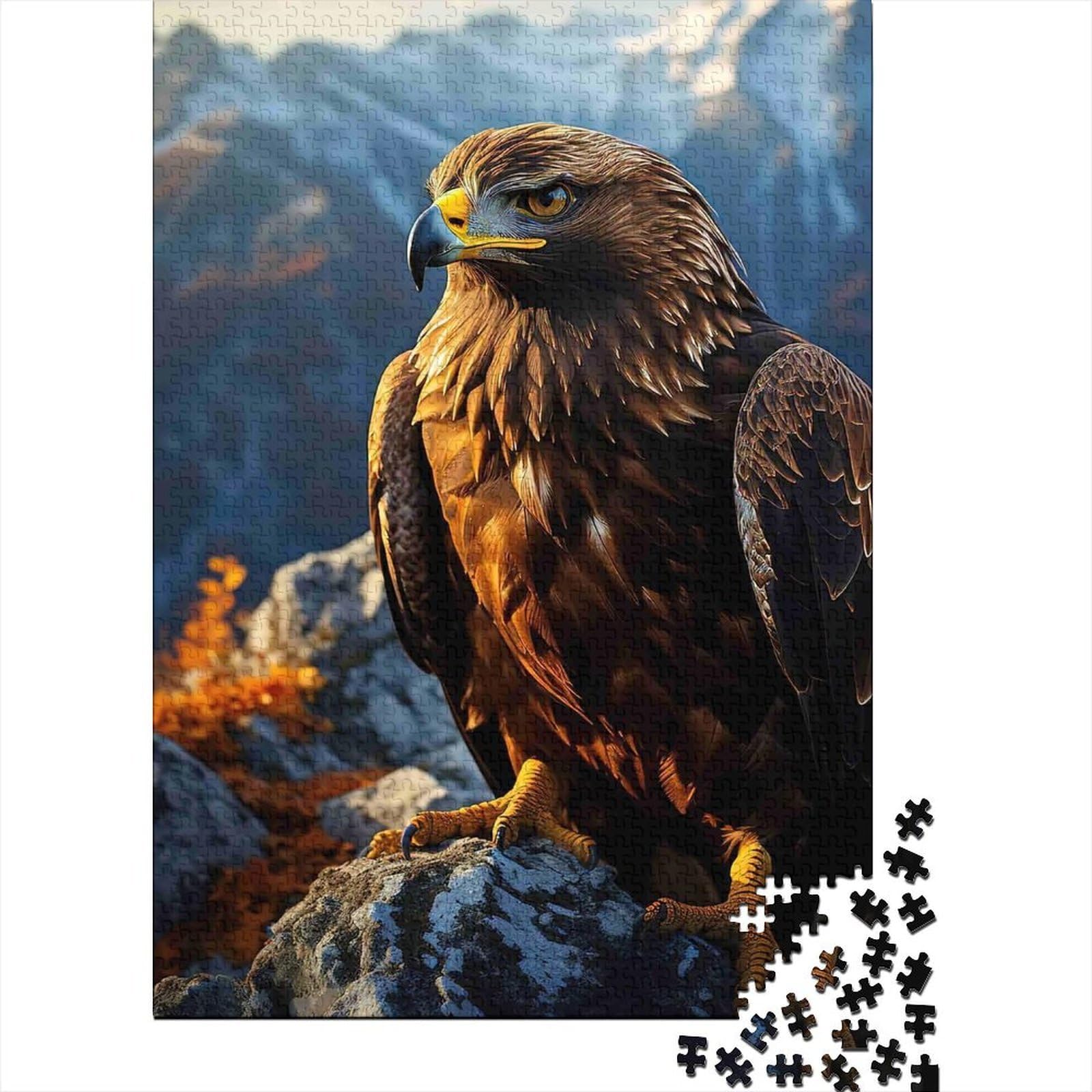 golden eagle 1000 piece jigsaw puzzle paperboard for adults mountain scenery leisure hobby home decoration stress relief activity