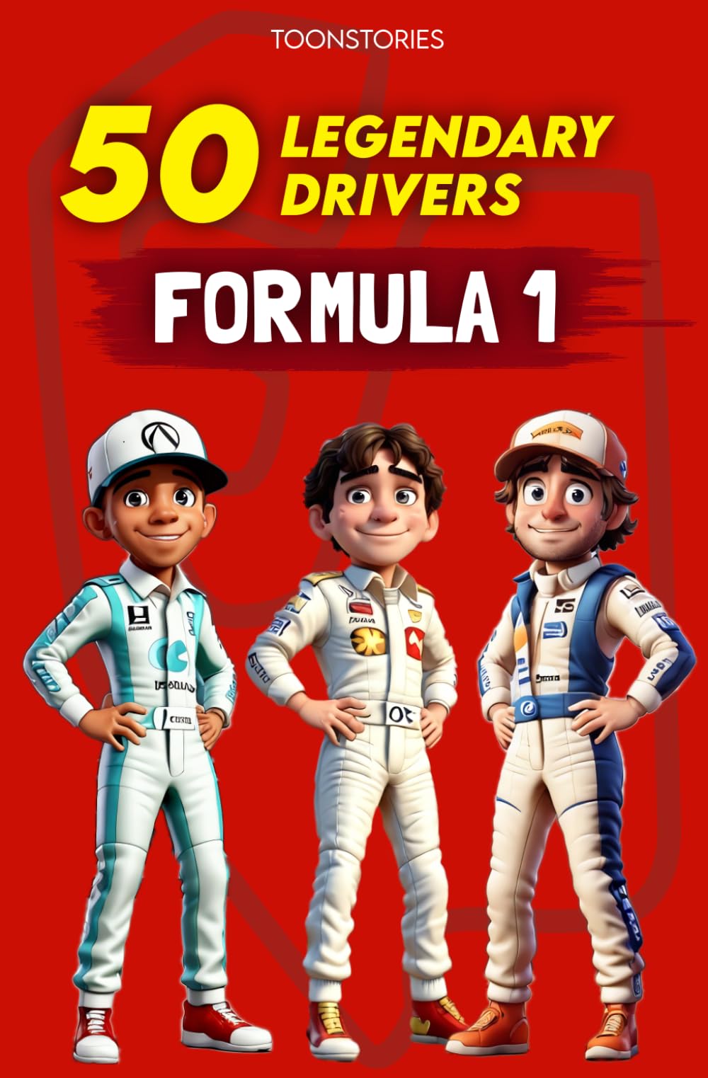 The 50 Legends of F1: 50 Legendary Drivers - Full-color illustrations - ToonStories