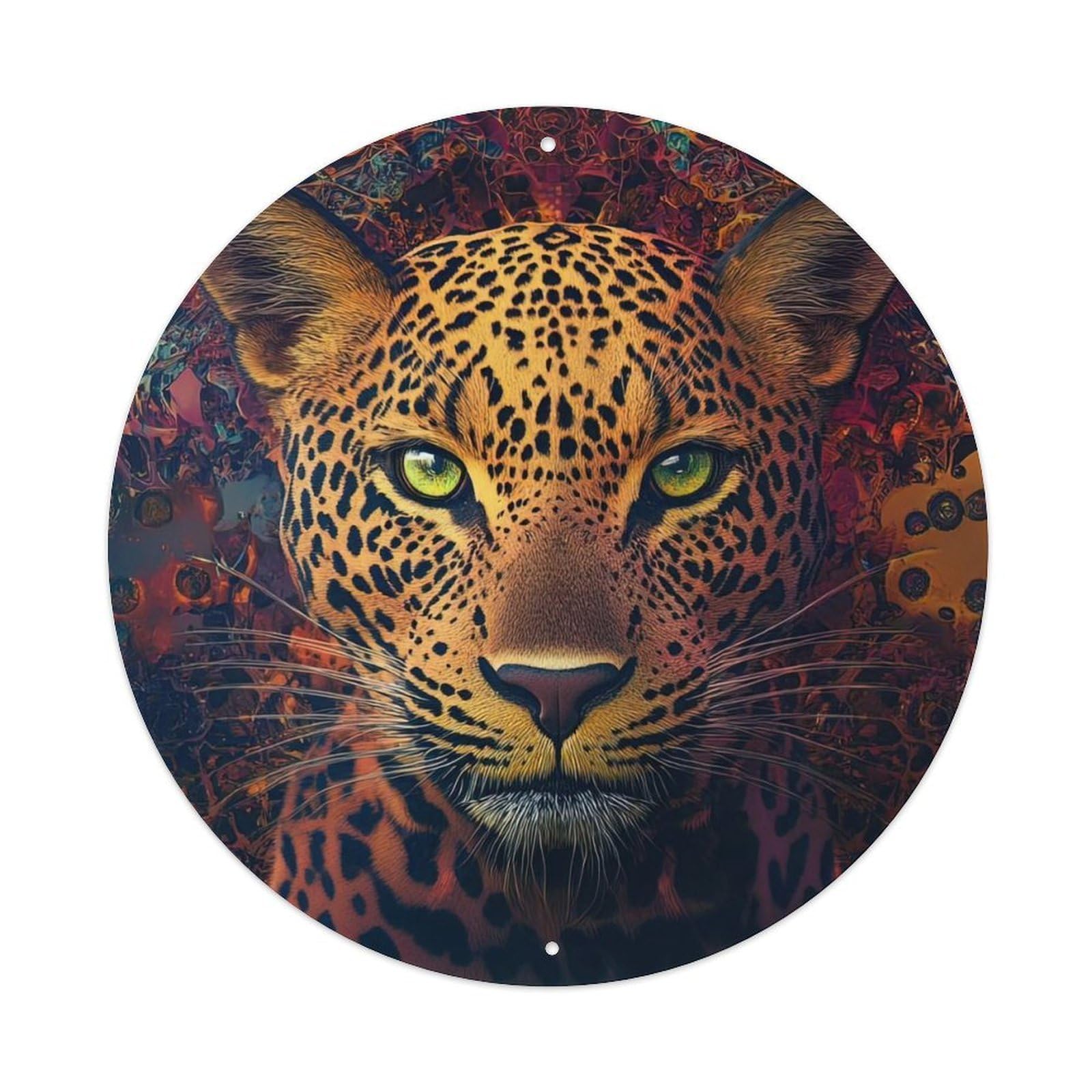 Animal Artwork Watching Your Leopard Metal Tin Sign