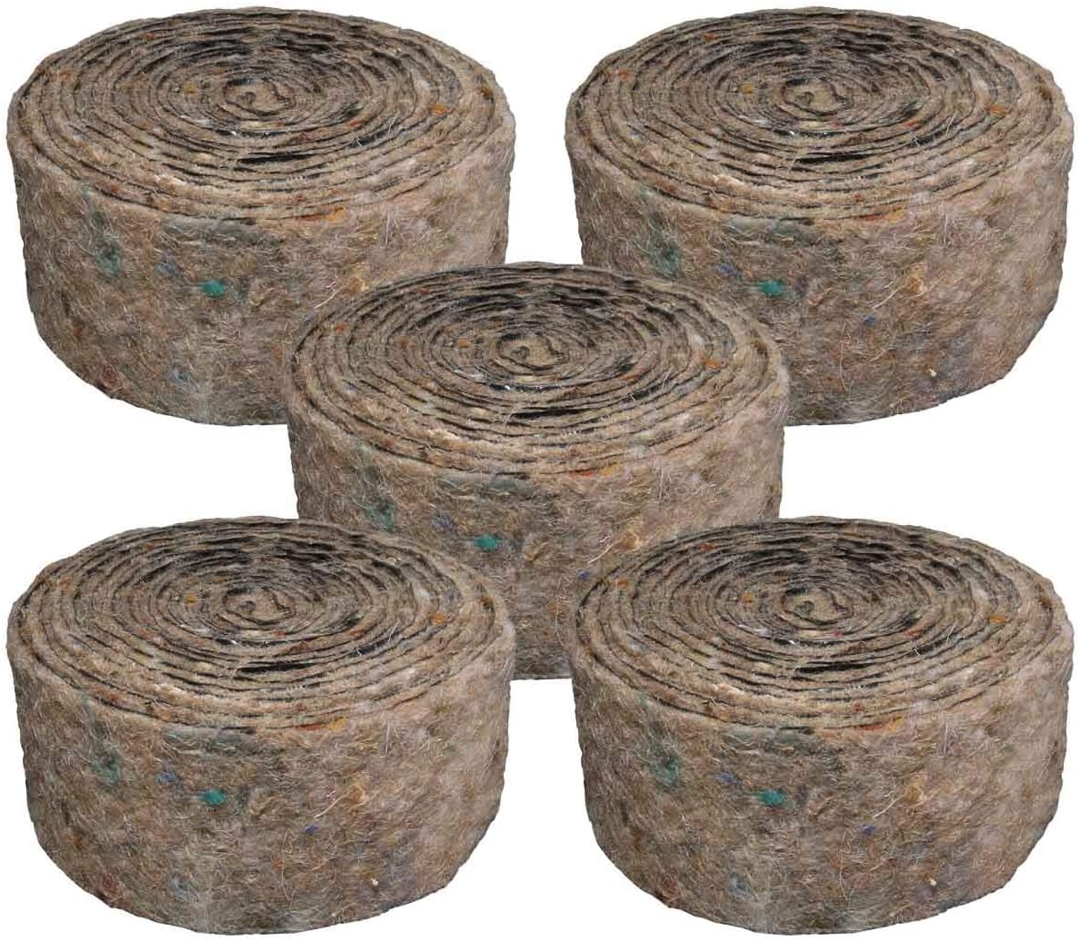 GENUEN® 5 x Pipe Insulation Pipe Wrap Lagging Stitched 7.2M Roll 15-22mm Pipe