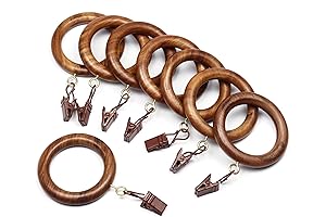 50 Pieces Curtain Rings with Clips